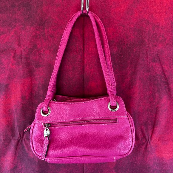 ROESTTI WOMEN SHOULDER HANDBAG, PINK COLOR, MULITIPLE POCKETS WITH ZIPPERS - Picture 2 of 10